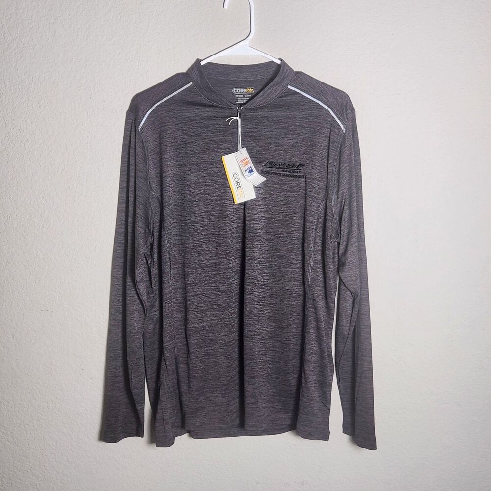 CORE365 Womens XL 1/4 Zip Pullover Heather Gray Athletic‎ Long Sleeve Top